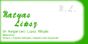 matyas lipsz business card